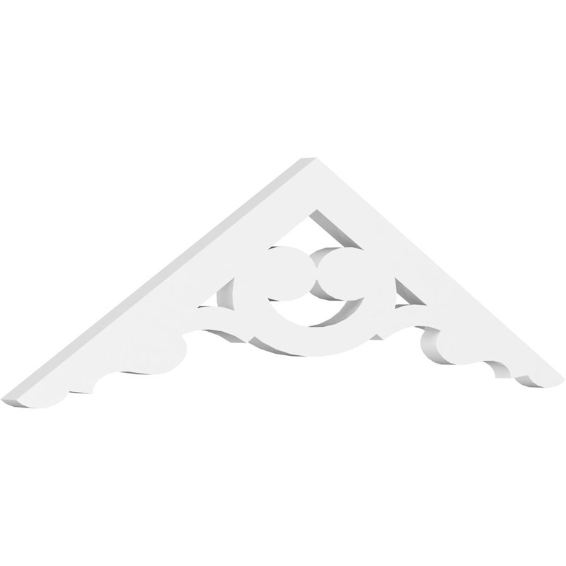 Robin Signature Urethane Gable Pediment, Primed Tan, 10.5" H x 36" W x 1" D, 7/12