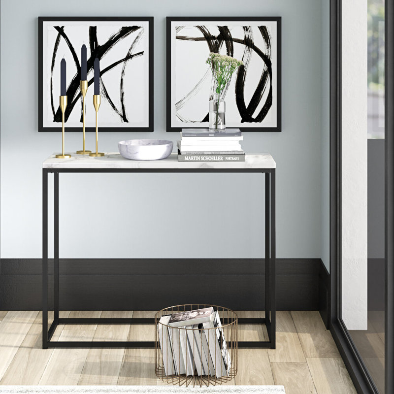 Alazae 39.4'' Console Table, Grey