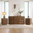 Ensemble de chambre à coucher 3 pièces (ensemble de 2 commodes à 9 tiroirs et table de chevet à 3 tiroirs)