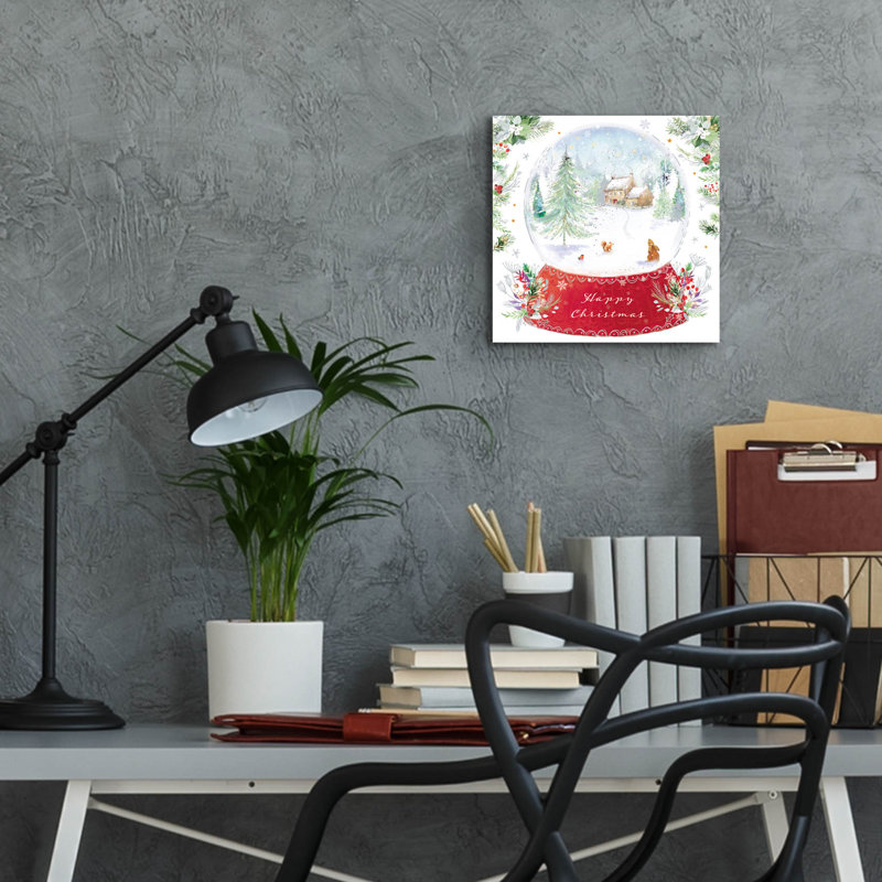  «Snow Globe Scene» par Elle Media Group SA, art mural en verre acrylique, 12 po x 12 po