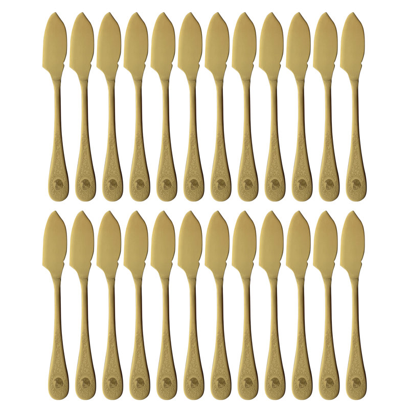 Diana Table Fish Knife - 24 Pieces , Ice Gold