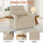 3-in-1 Convertible Sleeper Accent Chair Bed-2123998672