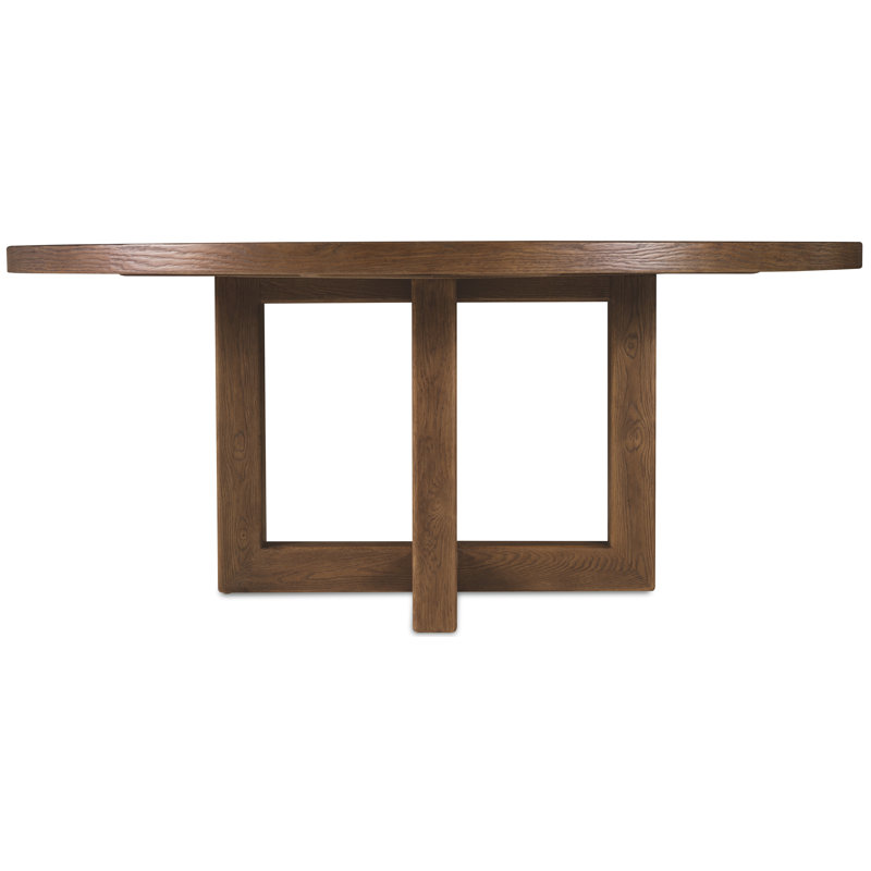 Driftwood 72In Round Dining Table, Walnut, 30”H x 72”L x 72”W