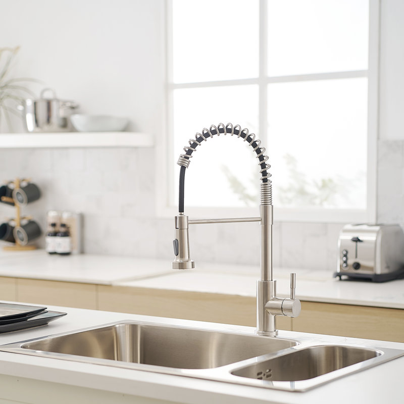 GAWEZA Kitchen Faucet, Brushed Nlckel