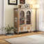 Buffet haut moderne avec portes en verre, armoires et tiroirs, pour la cuisine / salle à manger / salon-2126733305