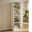 Étagère étroite à 5 niveaux avec 4 trousses anti-basculement, étagère cubique en bois de 38 cm de large, idéale pour les petits espaces, le salon, la chambre et le bureau, blanche.