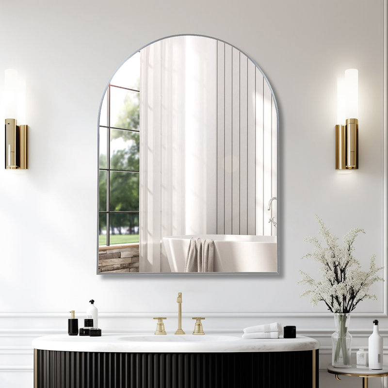 Miroir de salle de bain 30x40, 30,06 po x 40,06 po, Argent