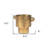 7" Gold Cast Iron Round Table Vase