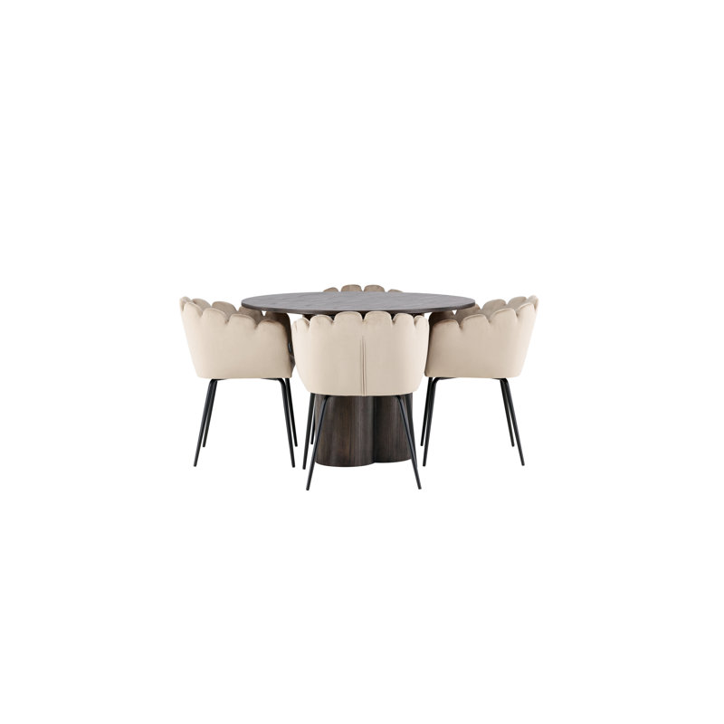 Sagamore 4 - Person Dining Set, Brown