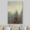 Forêt boisée, paysage, reproduction d'art sur toile, vue aérienne, automne, automne, pastel, paysage, pin, forêt, forêt, nature sauvage, illustrations, art moderne, paysage rustique, coloré pour le salon, la chambre à coucher, le bureau