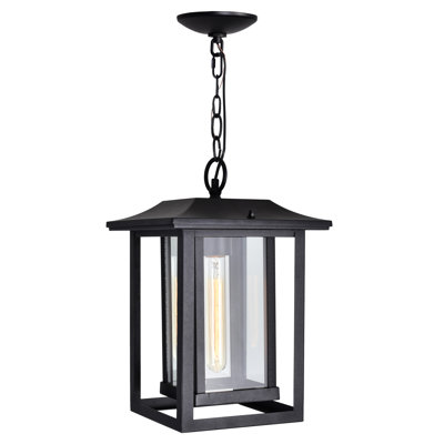 Ivette Classic Outdoor 1-Light Hanging Lantern for Patio, Garden, and Backyard