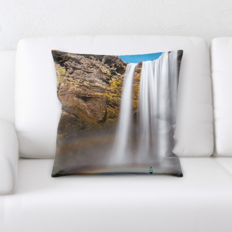 Waterfall Microsuede Reversible Throw Pillow