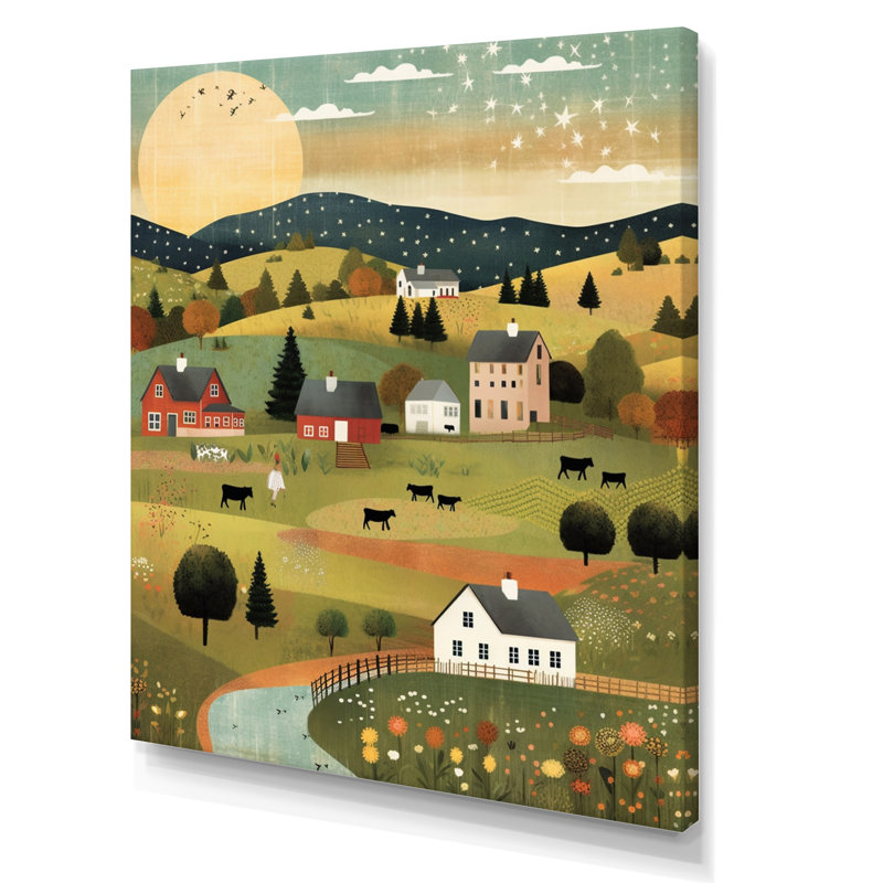 Country Vistas sur impression sur toile, H 20 po x l 12 po x P 1 po, Toile tendue