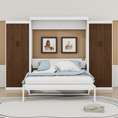 Lit escamotable avec placard, tiroirs et table Murphy