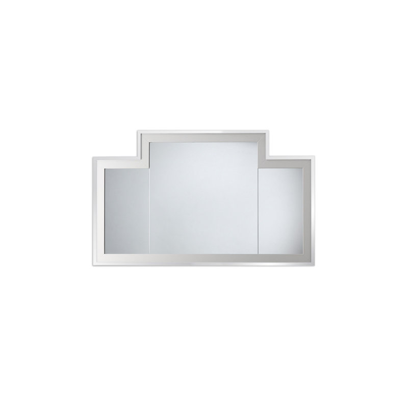 Vogue Flat Beveled Wall Mirror, 30.375" H x 51.125" W, Chrome