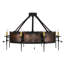 Lustre de roue de style bougie 10 lumières façon bougie Knighton