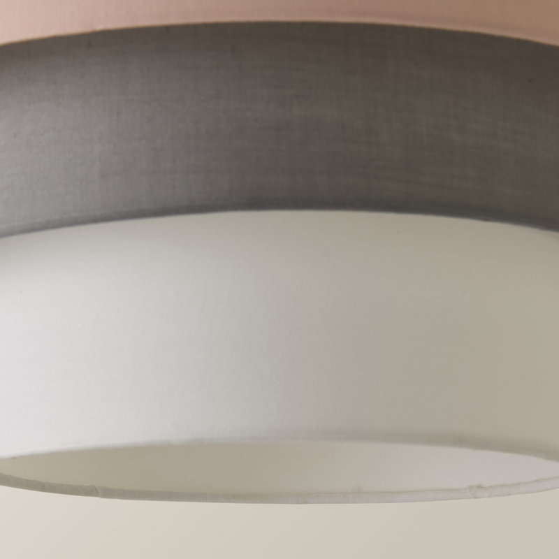 Aztec Drum Pendant Shade, Pink/Grey, 24" H x 30" W x 30" D