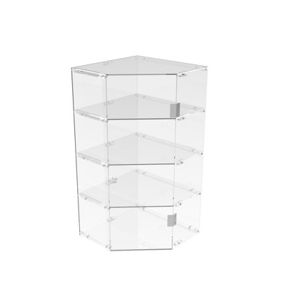 Fixclear Acrylic Candy Bin Partitioned Dry Food Display Spices Container Retail Donut Cookie Bin Ships Knock Down 4 Tier Shelf Display 100826-NEW