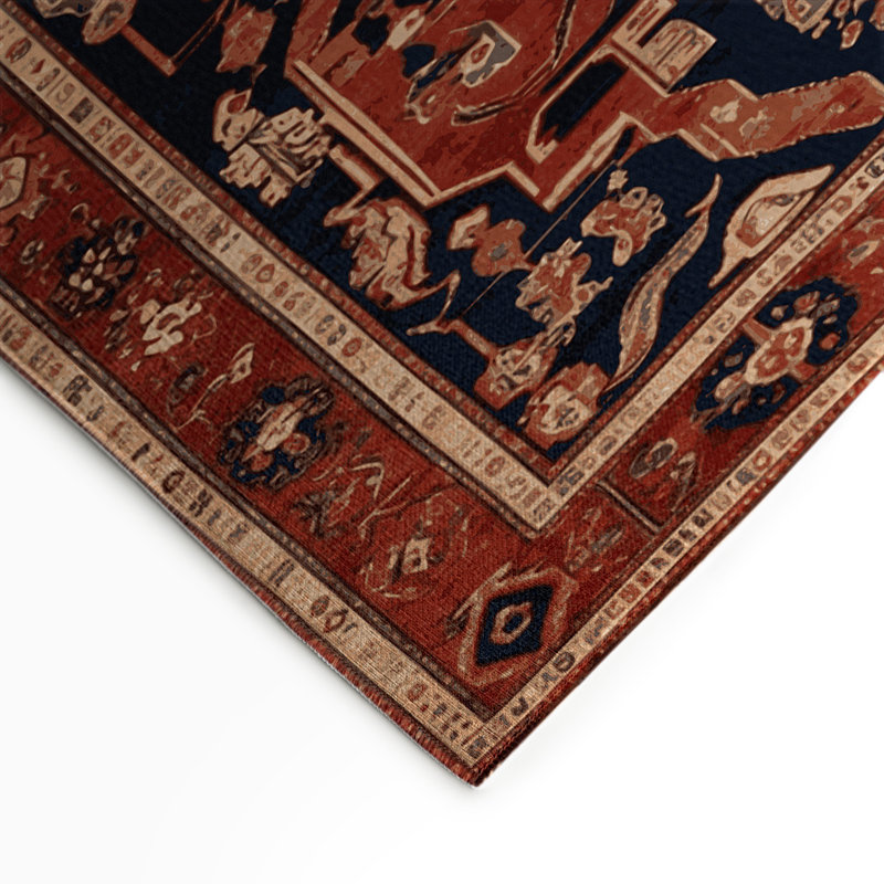 Tapis turc intérieur et extérieur brun, Rectangulaire 3 pi x 5 pi