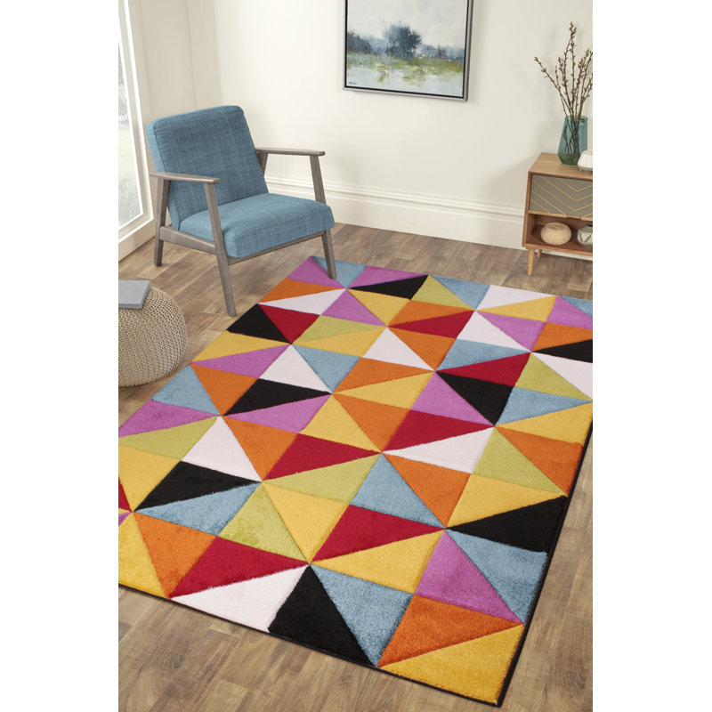 Cresson Geometric Area Rug, Round 133cm