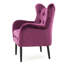 Fauteuil en velours fuchsia pour espace de vie - Chaise douce et élégante, enveloppée de chaleur et de style