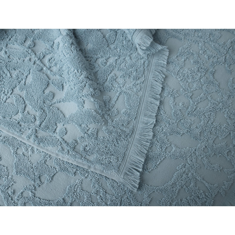 Serviette de bain Wildflower, Serviette essuie-main, Bleu pacifique
