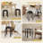 Set of 4 18" Stacking Stool Round Dining Chair Backless Wood Home Decor-2030977537