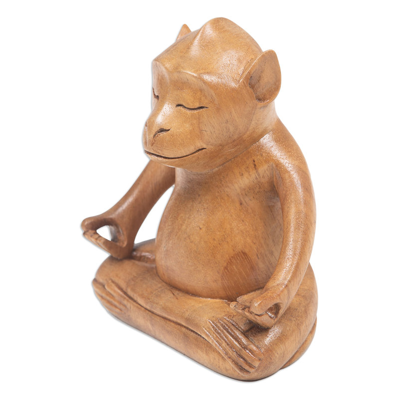 Statuette en bois Bungalow Rose