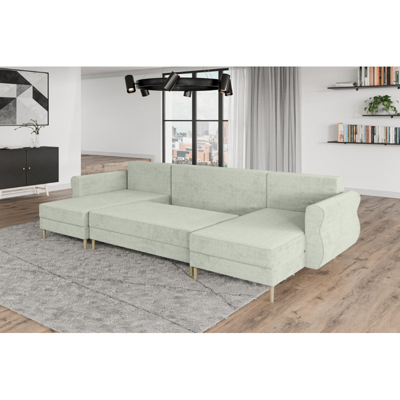 Aydrie 5 Seater Corner Sofa , Light gray - Matana01