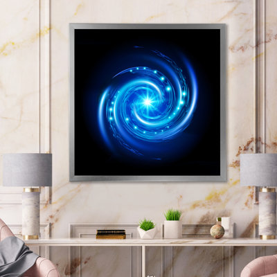 Blue Spiral Vortex - Painting on Canvas