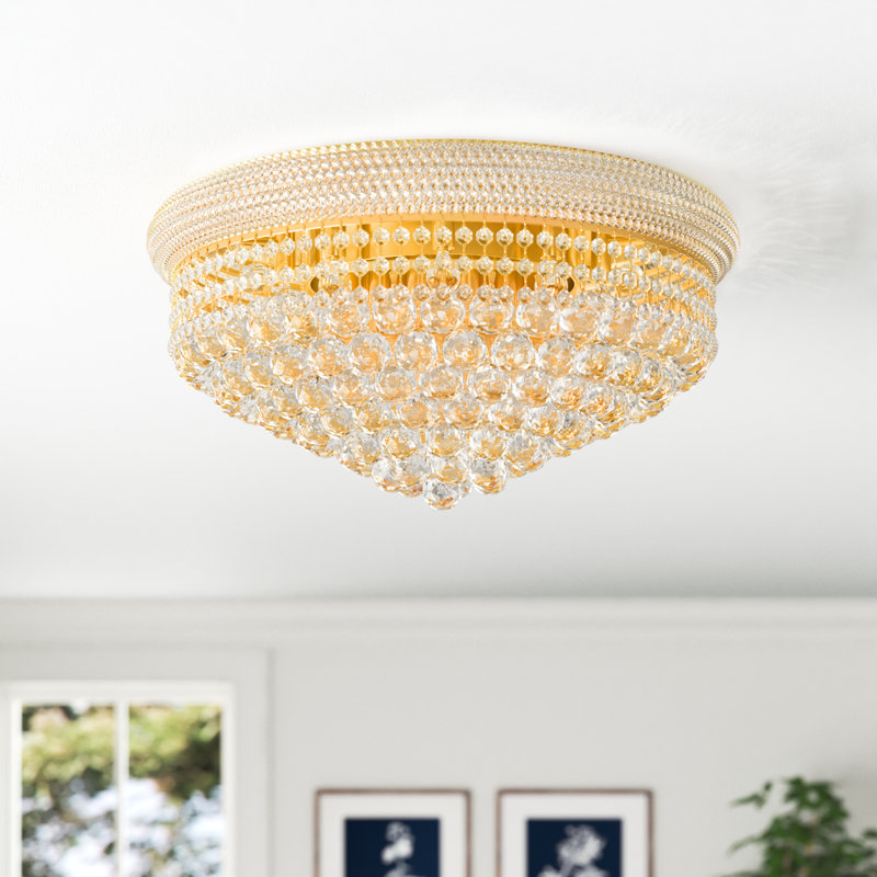 Plafonnier encastré 12 lumières 24 po Gaelle, Or, Coupe royale