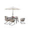 Ensemble de 2 chaises de salle à manger en osier, conçues pour la terrasse, le balcon et le jardin, des sièges d'extérieur confortables et élégants