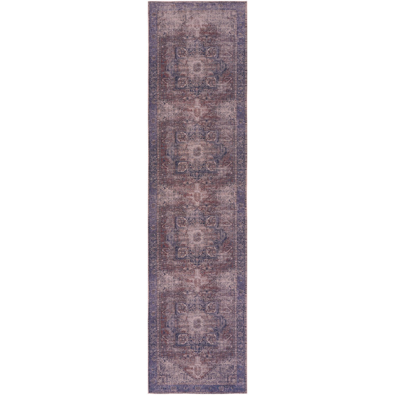 Washable Area Rug For Kitchen - Non-slip, Non-shedding, Stain , & Pet Safe (burgundy, 2'6'' X 10' Non-shedding Washable, Low-pile, Non-slip Dining Room, Living Room