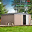 Remise de rangement en métal 12 pi x 12 pi avec conception de portes verrouillables-98939416