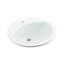 Modesto Ceramic Circular Drop-In Bathroom Sink-1233816179