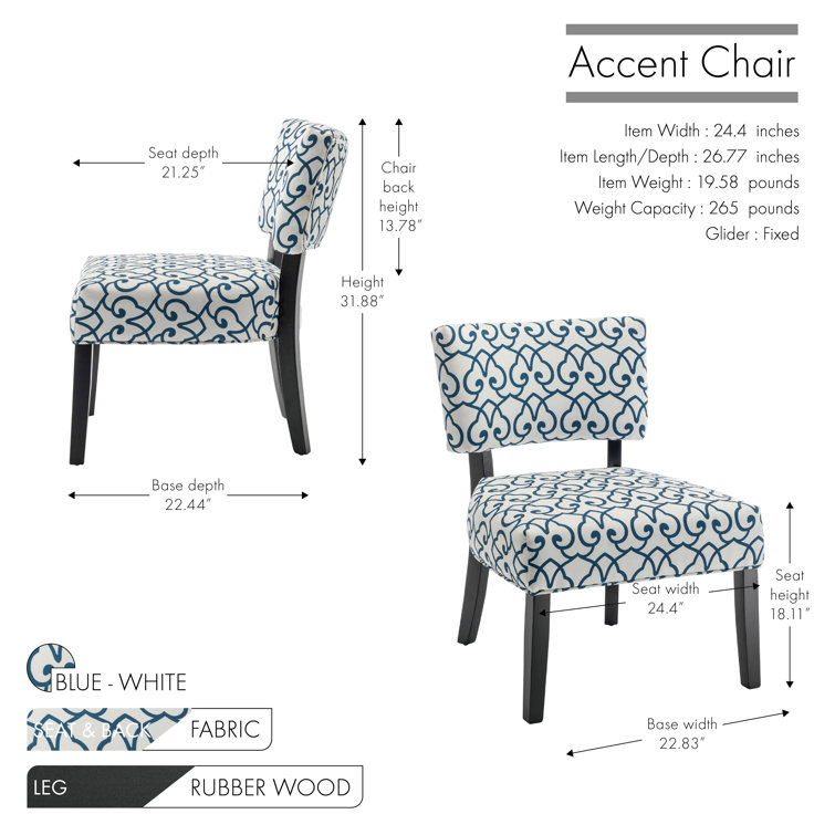 Hikidspace Modern Accent Chair with Rubber Wood Frame and Lumbar Pillow