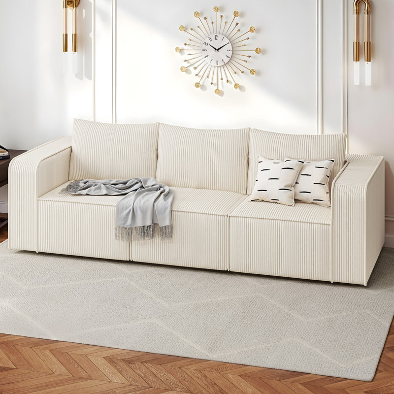 Canapé modulaire surdimensionné de 107 po Balconera, canapé 3 places Cloud Couch