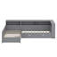 Lit plateforme en bois en L avec lit gigogne et tiroir-733700356