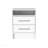 Two-Drawer Nightstand With Open Shelf White