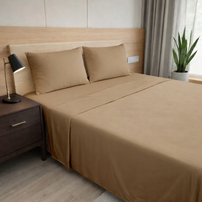 Ensemble de draps en bambou ultra doux - ensemble de 4 pièces - infroissable - feuilles de refroidissement avec poches profondes