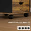 5-Drawer Filing Cabinet 40*40*67 cm Engineered Wood 1 Piece Mobile Filing Cabinet Rustic Brown Mobile on Casters