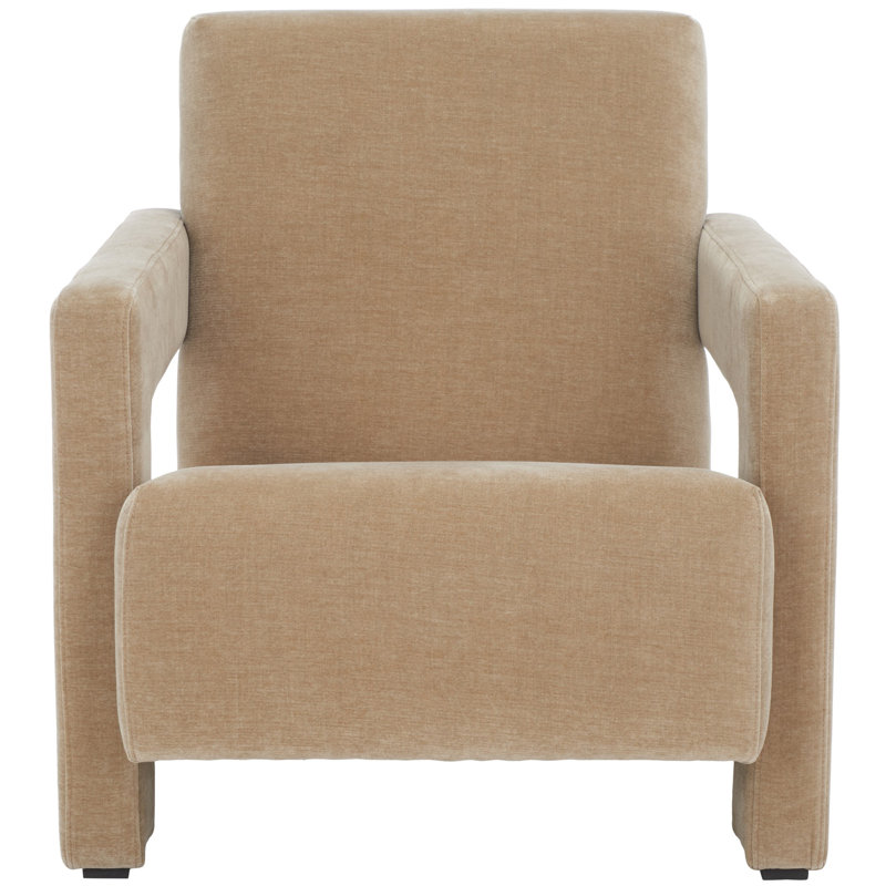 Fauteuil d'appoint moderne Olsen, Velours brun clair