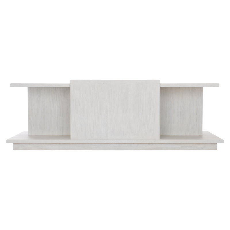 Transitional White Solid Oak Rectangular Coffee Table with Storage