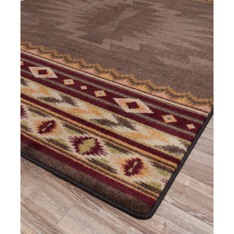 Tapis brun Bushley, Rond 7 pi 7 po