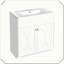 Meuble-lavabo autoportant moderne avec lavabo en céramique et poignées dorées-1488974386