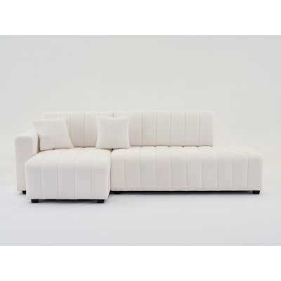 Nargis Lamb Wool Sectional Sofa With Chaise
