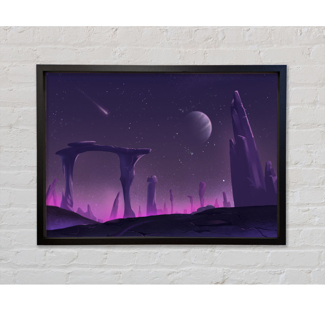 The Purple Planet - Einzelner Bilderrahmen Kunstdrucke auf Leinwand