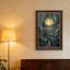 «Stone Archway Under Golden Orb In Layered Teal Landscape», art mural sur toile-1826527259