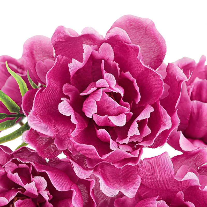 Buisson de pivoines artificielles, Rose fuchsia