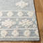 Tapis gris clair en laine / coton touffeté à la main-973602055